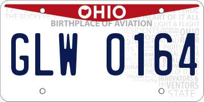 OH license plate GLW0164