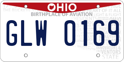 OH license plate GLW0169