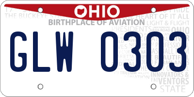 OH license plate GLW0303