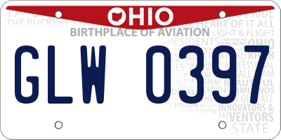 OH license plate GLW0397