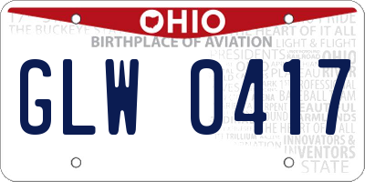 OH license plate GLW0417