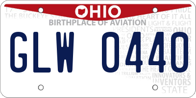 OH license plate GLW0440