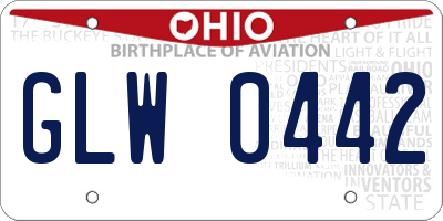 OH license plate GLW0442