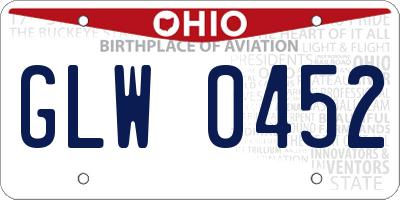OH license plate GLW0452