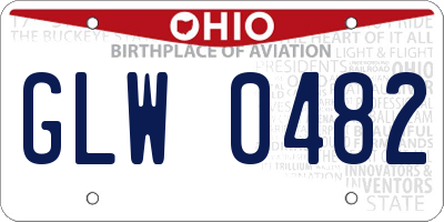 OH license plate GLW0482