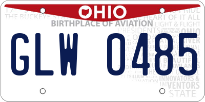 OH license plate GLW0485