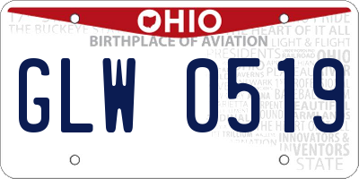 OH license plate GLW0519