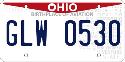 OH license plate GLW0530