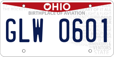 OH license plate GLW0601