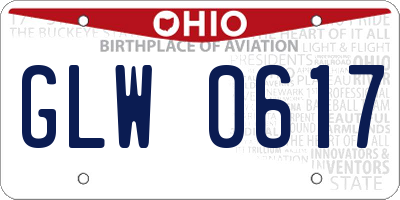 OH license plate GLW0617