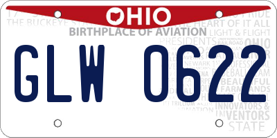 OH license plate GLW0622