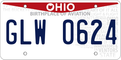 OH license plate GLW0624