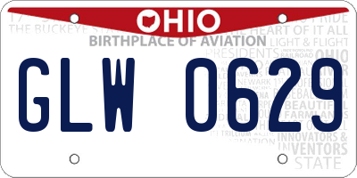 OH license plate GLW0629