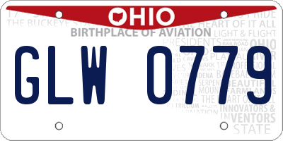 OH license plate GLW0779