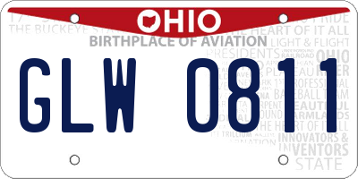 OH license plate GLW0811