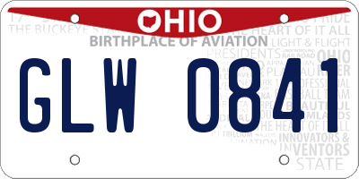 OH license plate GLW0841