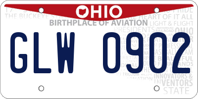 OH license plate GLW0902