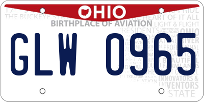 OH license plate GLW0965