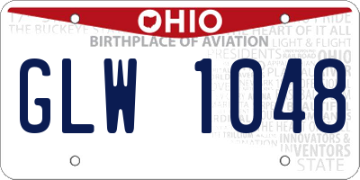 OH license plate GLW1048
