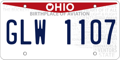 OH license plate GLW1107