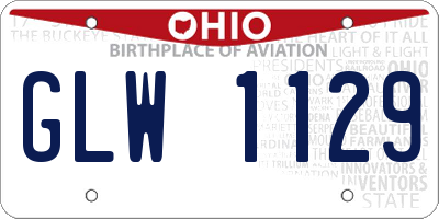 OH license plate GLW1129