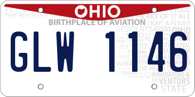 OH license plate GLW1146