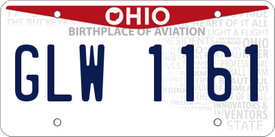 OH license plate GLW1161