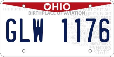 OH license plate GLW1176