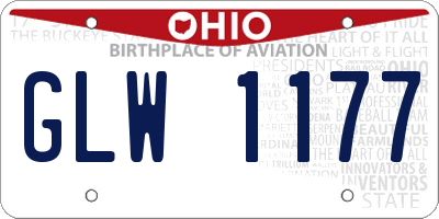 OH license plate GLW1177