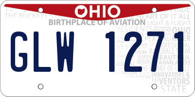 OH license plate GLW1271