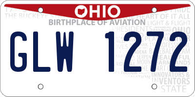 OH license plate GLW1272