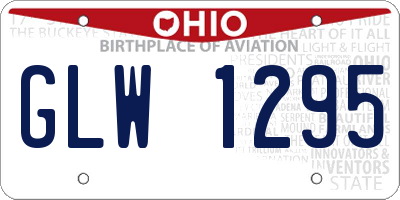 OH license plate GLW1295