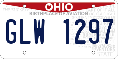 OH license plate GLW1297