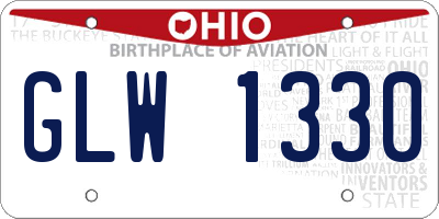 OH license plate GLW1330
