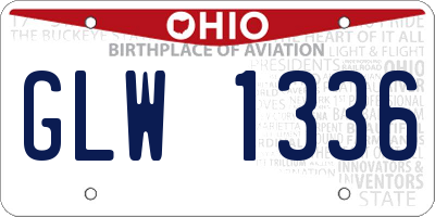 OH license plate GLW1336