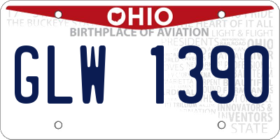 OH license plate GLW1390