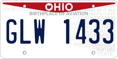 OH license plate GLW1433