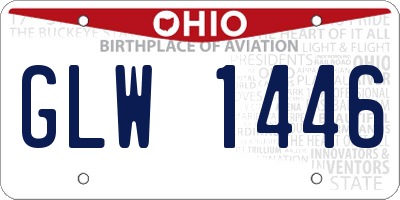 OH license plate GLW1446