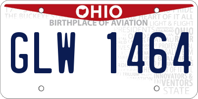 OH license plate GLW1464
