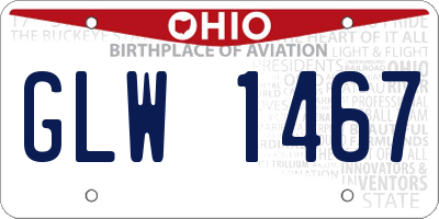OH license plate GLW1467