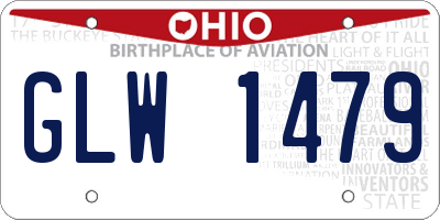 OH license plate GLW1479