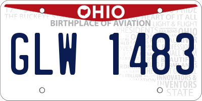 OH license plate GLW1483
