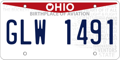 OH license plate GLW1491
