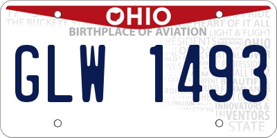 OH license plate GLW1493