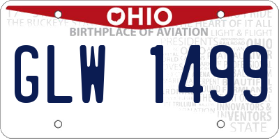 OH license plate GLW1499