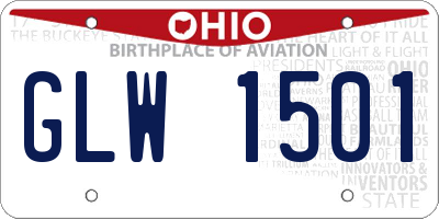 OH license plate GLW1501