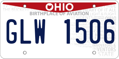 OH license plate GLW1506