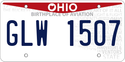 OH license plate GLW1507