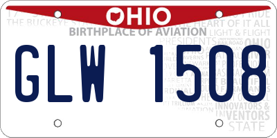 OH license plate GLW1508