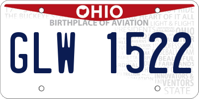 OH license plate GLW1522